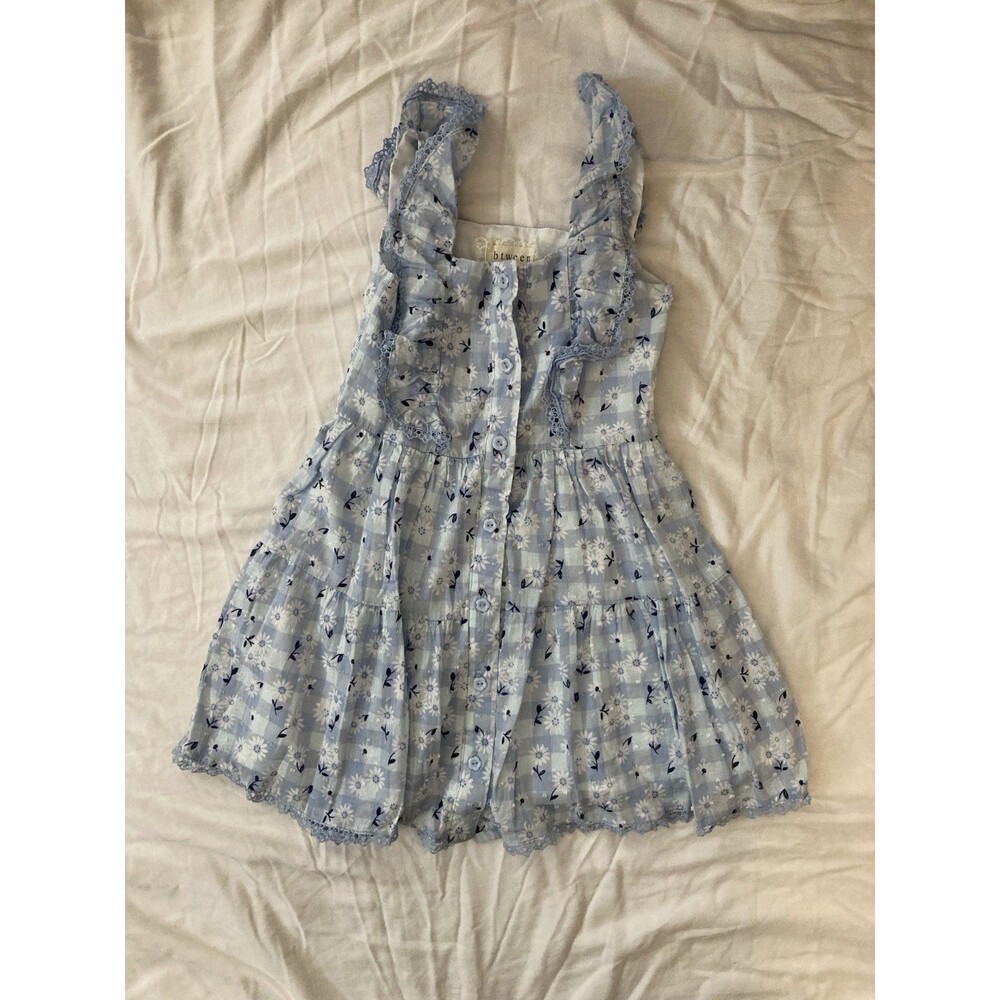 Size 5 Btween girl clothes - 1 piece dress | checkered flower theme